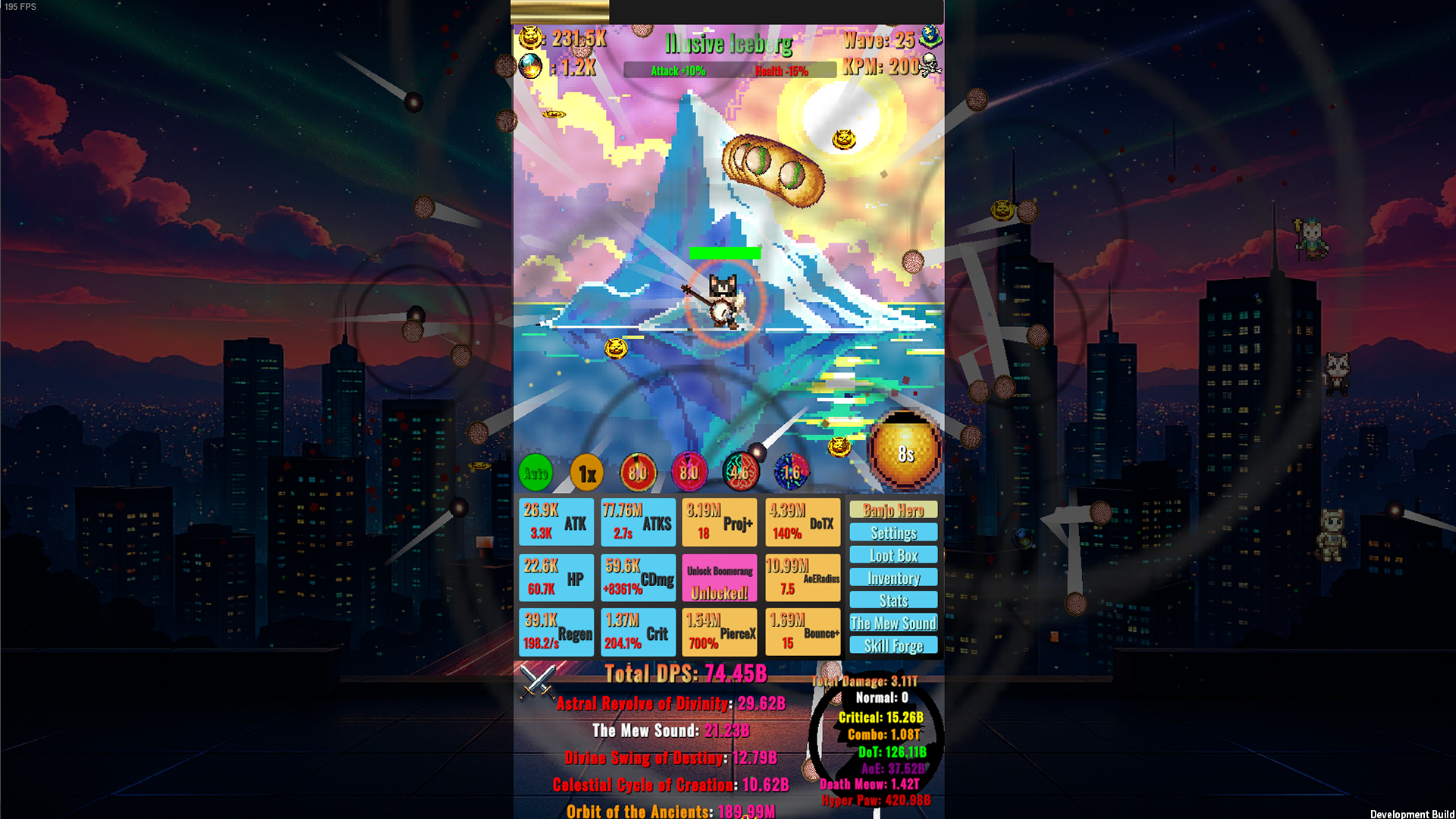 Visit over 30 biomes each with positive and negative buffs!