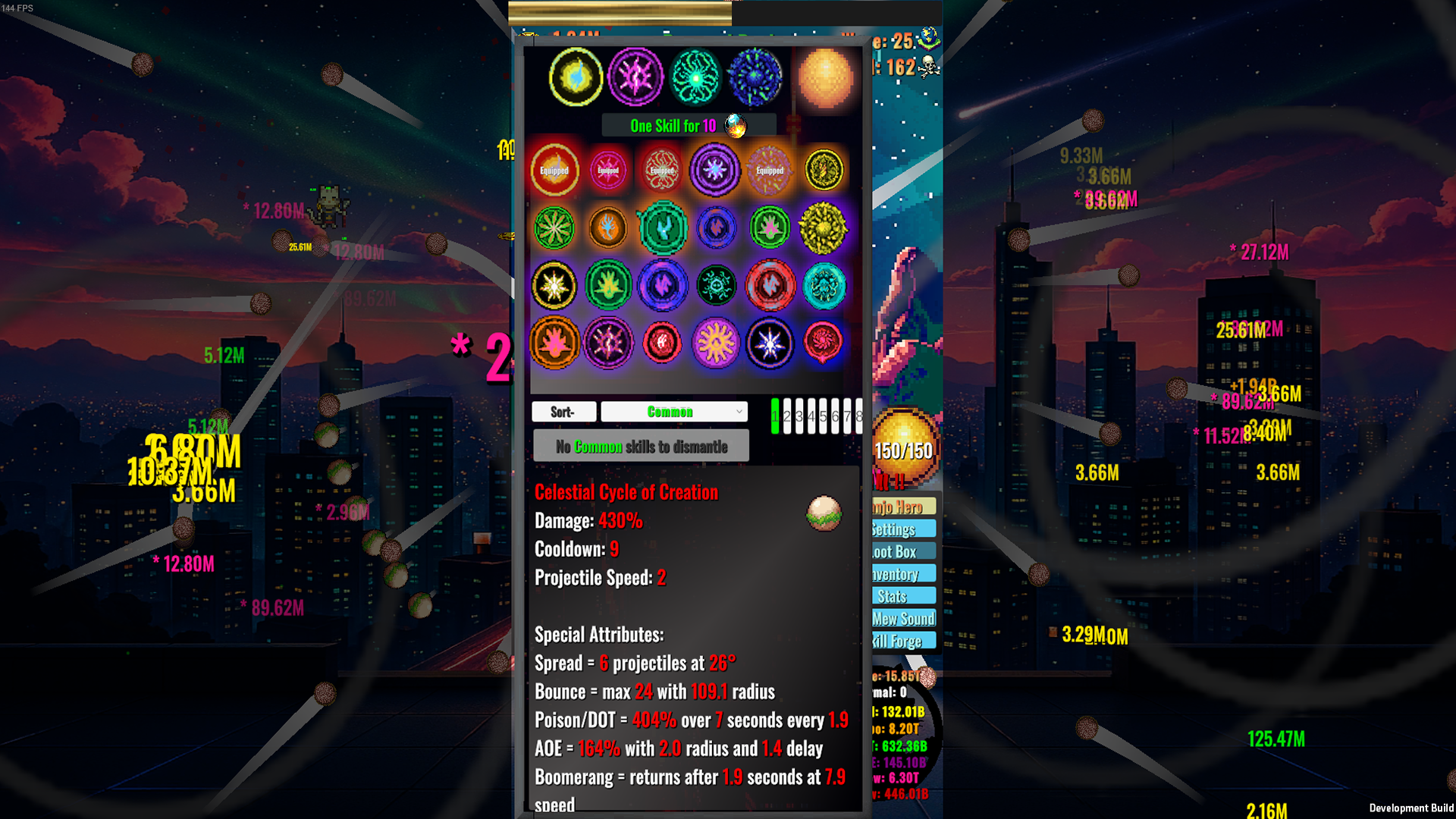 Pull randomly generated skills and equip whatever you want!